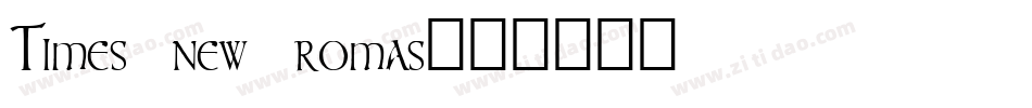 Times new romas字体转换
